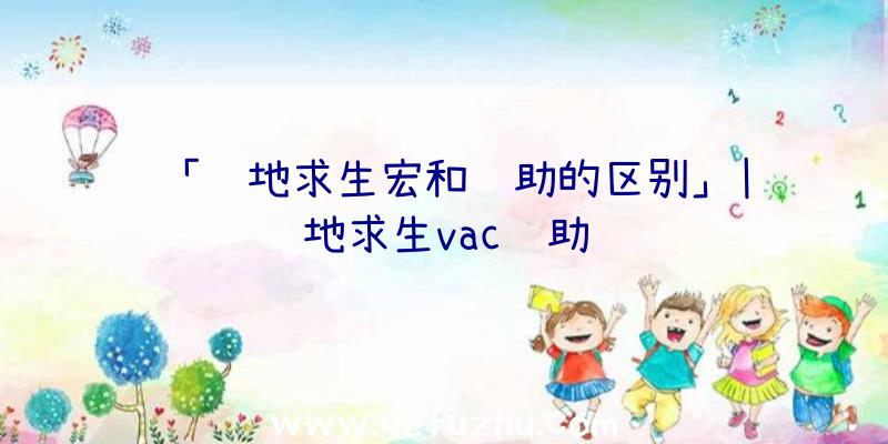 「绝地求生宏和辅助的区别」|绝地求生vac辅助